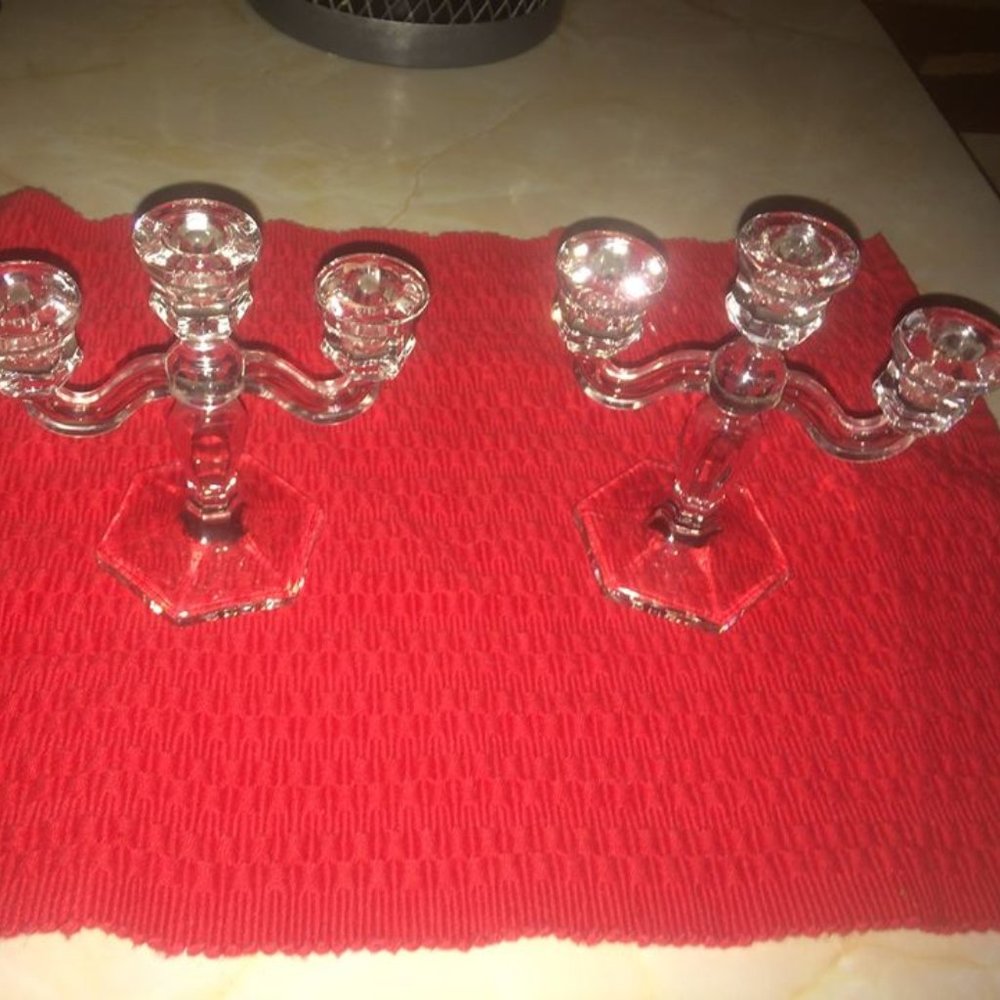 Westmoreland Antique children size Candelabras set